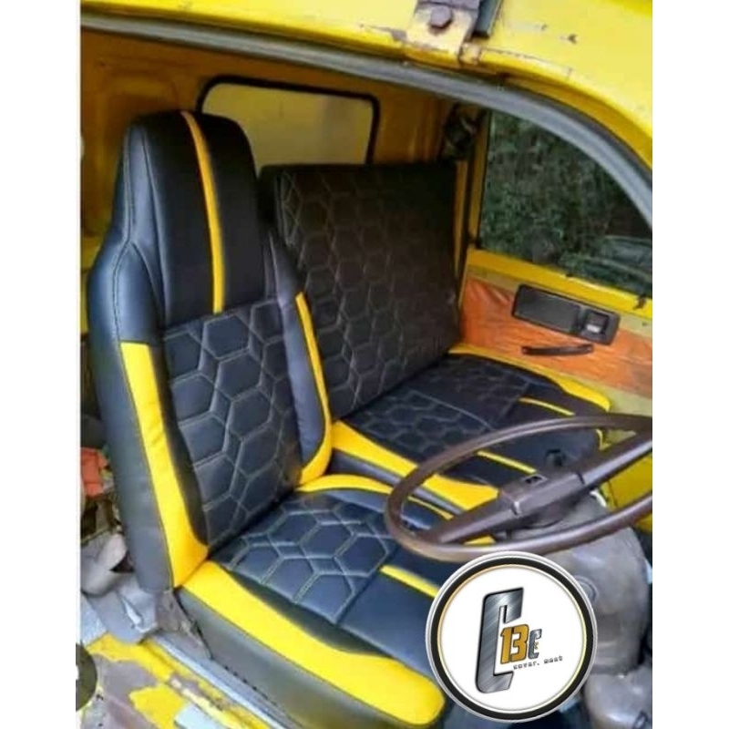 sarung jok mobil truck canter  model sandaran kiri pake kasur matras