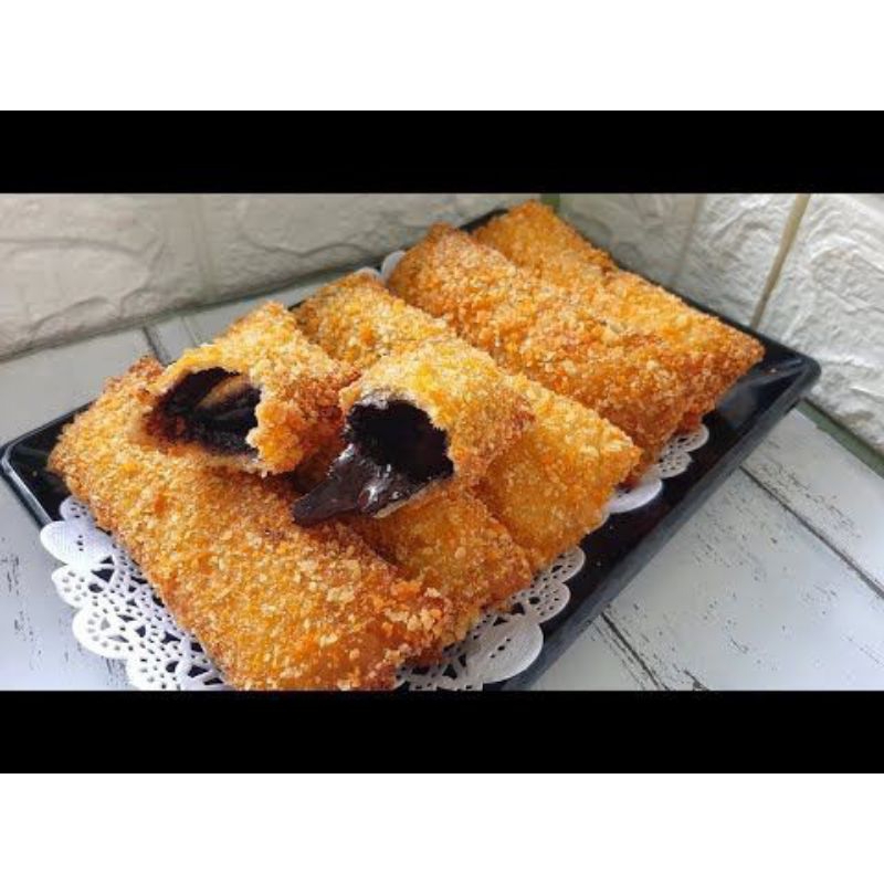

roti goreng isi coklat lumer, Mozarella jajanan cemilan murah