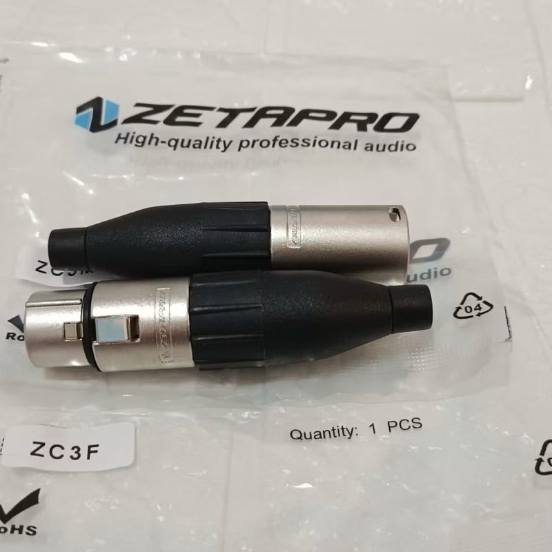 Jek mic XLR Zetapro model amphenol sepasang
