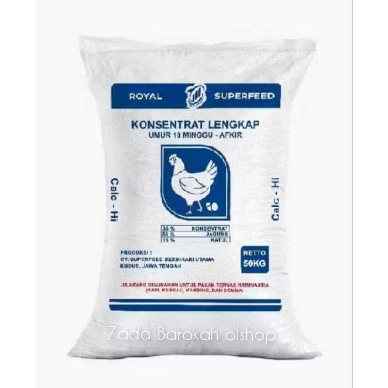 Konsentrat Ayam Petelur. SUPERFEED CN 37