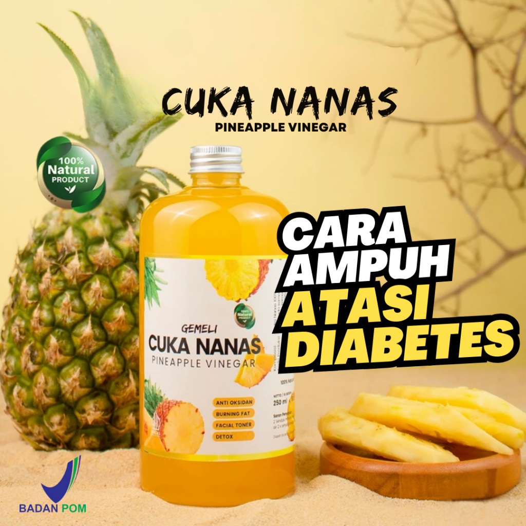 

Cuka Nanas Asli Premium Organik Murni 100% With Mother Untuk Diet & Detoks 500ml