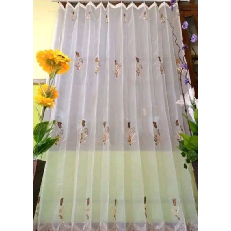 Xaviertaran [Gsr]Vitrase Gorden/Dalaman Gorden/Furing Gorden/Vitrase Bordir Tulip/Vitrase Bordir