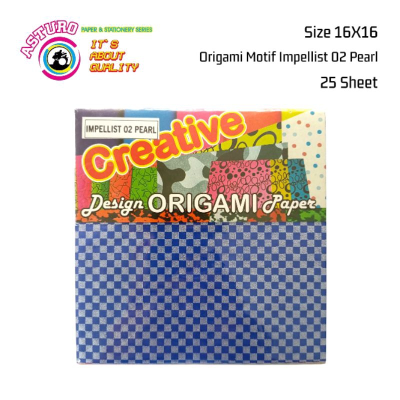 

ASTURO Kertas Origami Motif Impellist 02 Pearl 16X16