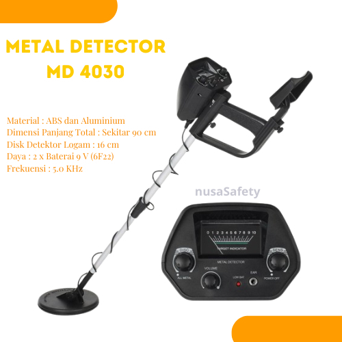 Metal Detector MD 4030 alat deteksi akurat. Deteksi emas, perak, dan bahan logam lain.