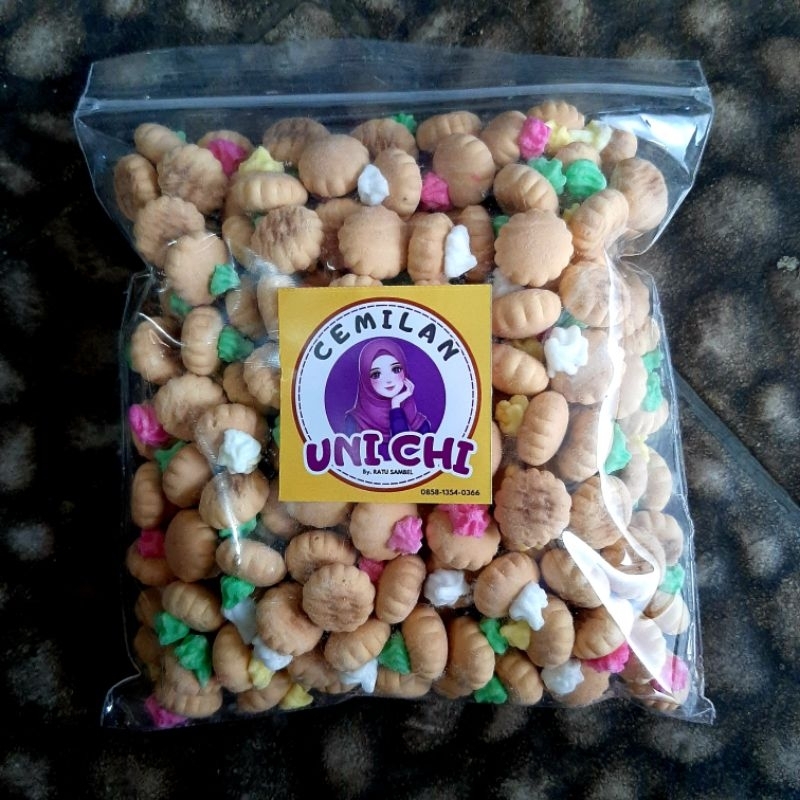 

Cemilan Uni Chi Biskuit Kembang Gula 400 gram
