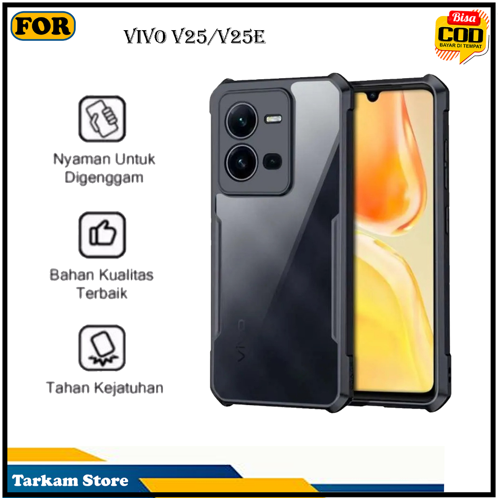 Case VIVO V25/V25E Shockproof Bumper Transparan TPU  Soft Case Belakang Premium