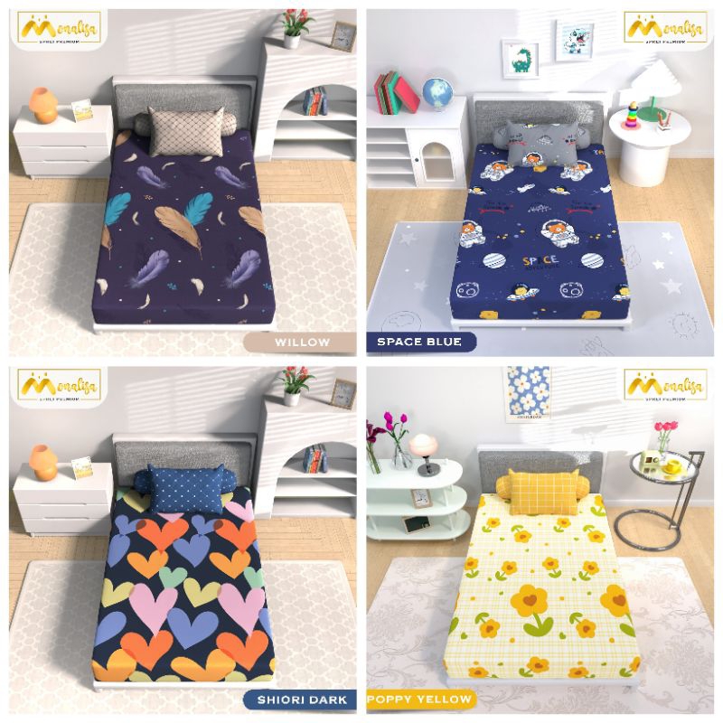 SPREI 100X200 SINGLE MONALISA PREMIUM / SPREI MONALISA 100X200 KASUR NO 4