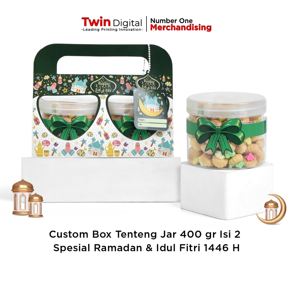 

PROMO TWINDIGITAL PACKAGING BOX TOPLES KUE KARDUS HAMPERS LEBARAN KOTAK KUE - BOX TENTENG JAR 400