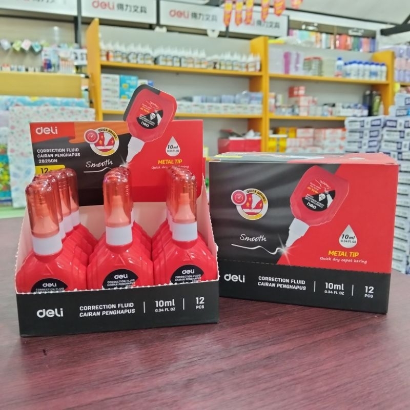 

Tipe x Cair Correction Pen / Correction Fluid / Cairan Penghapus Deli 28250N