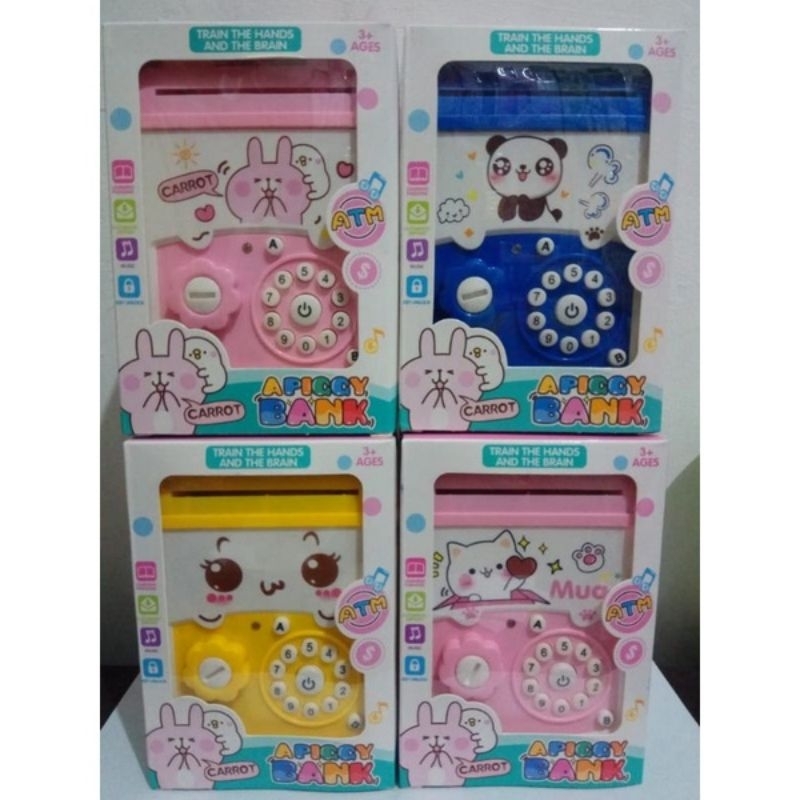 mainan anak berangkas/atm karakter animasi lucu
