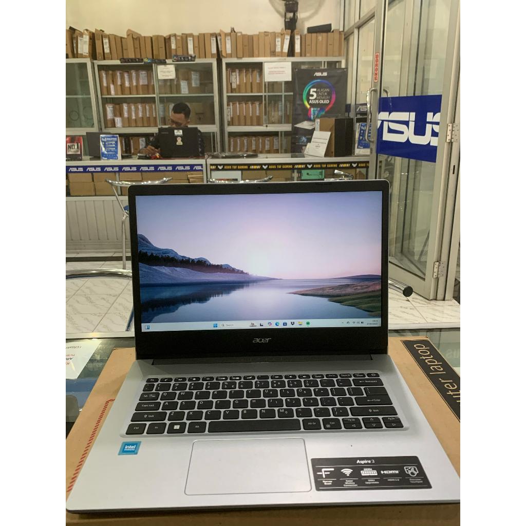 LAPTOP ACER ASPIRE 3 A314-35 celeron N5100 RAM 8GB/SSD 512GB WIN11 LAYAR 14"FHD SLIM SECOND