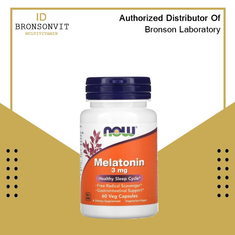 Now Foods Melatonin 3 mg 60 VegCaps ORI USA Now Melatonin 3 MG