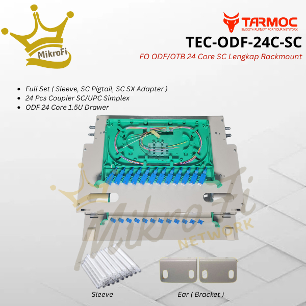 Fiber Optic ODF/OTB 24 Core SC Lengkap Rackmount | ODF 24C SC