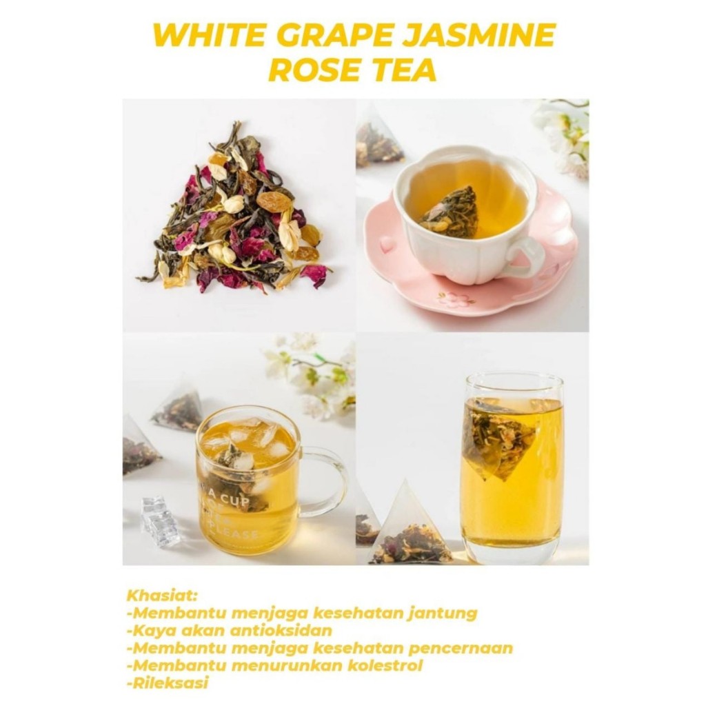 

WHITE GRAPE JASMINE ROSE TEA/KISMIS/JASMINE/ROSE/GREEN TEA/HERBAL TEA/