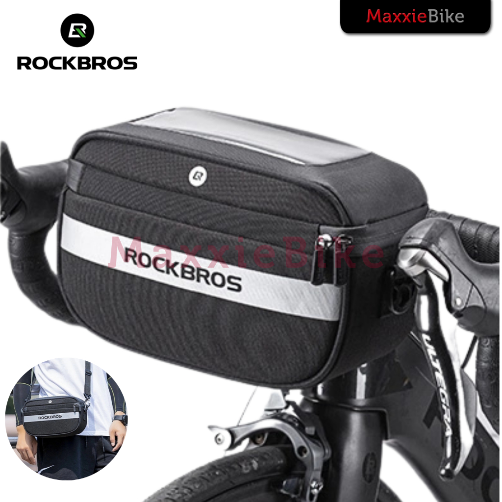 ROCKBROS ROCKBROS B27 TAS STANG SEPEDA BIKE HANDLEBAR BAG WATERPROOF TOUCHSCREEN TAS MTB ROADBIKE