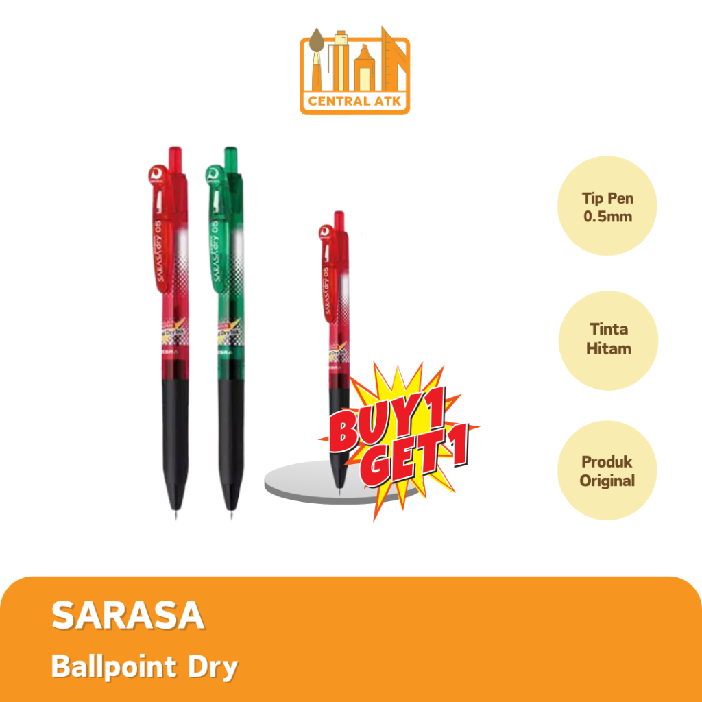

PROMO ! BOLPEN / PULPEN SARASA DRY 0.5 MURAH (BUY 1 GET 1)