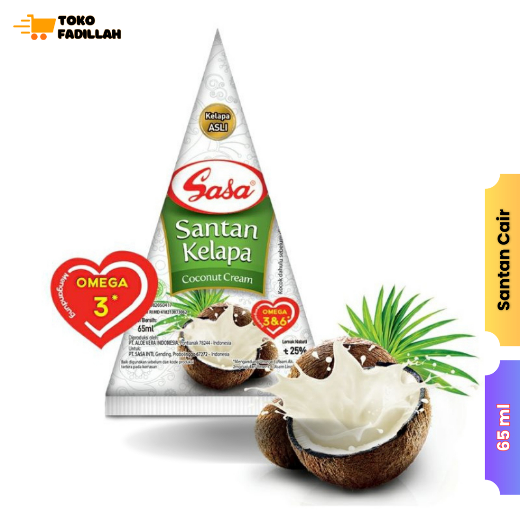 

Sasa Santan Kelapa Cair 65 ml - Santan Sasa Cube Siap Pakai
