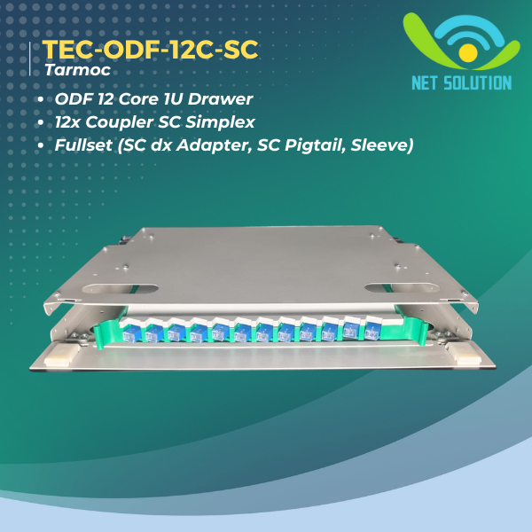 Fiber Optic ODF/OTB 12 Core SC Lengkap Rackmount | ODF 12C SC
