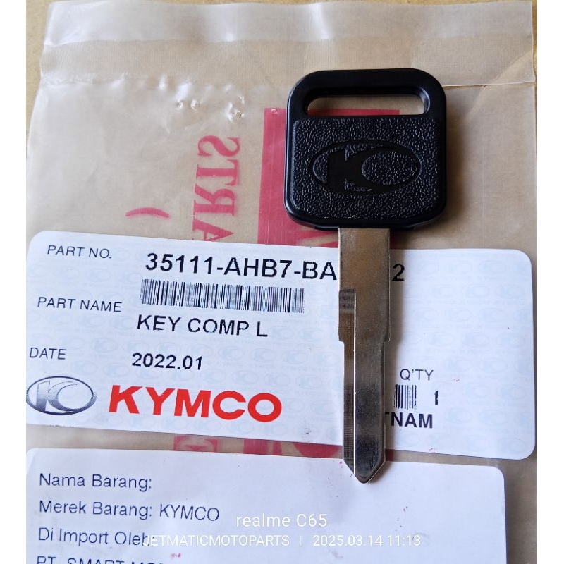 kunci kontak blank kiri Kymco SR, Metica, LX,JR, Libero, Jockey, GLX