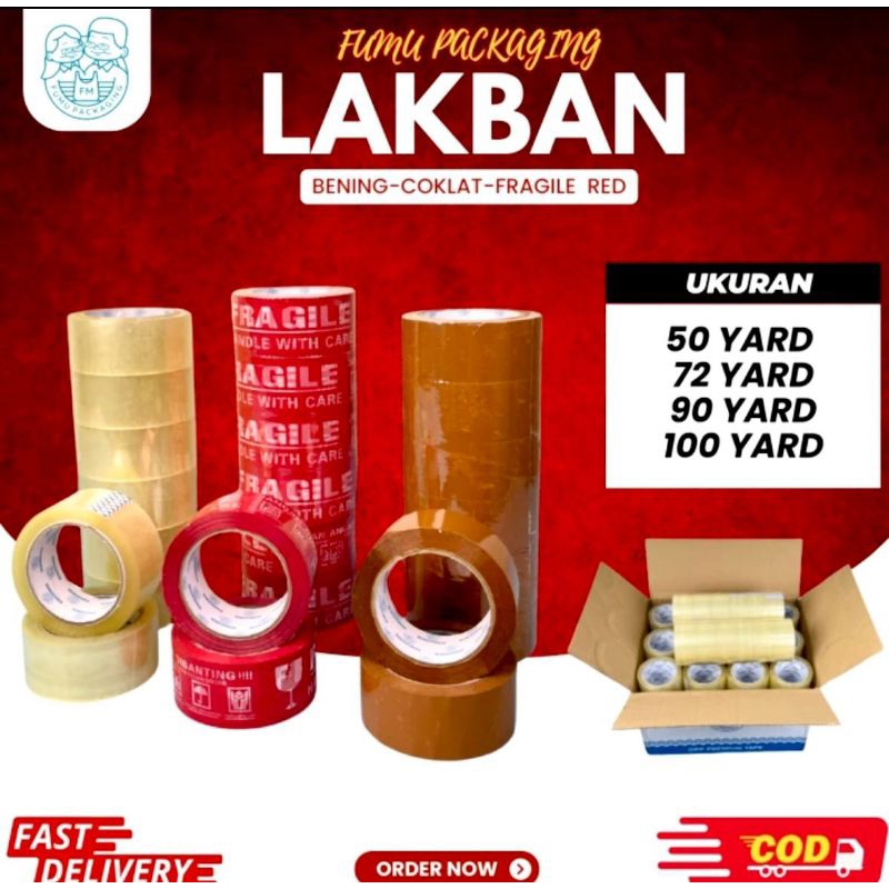 

1roll Lakban Coklat 45mm / 100yard Sangat Lengket