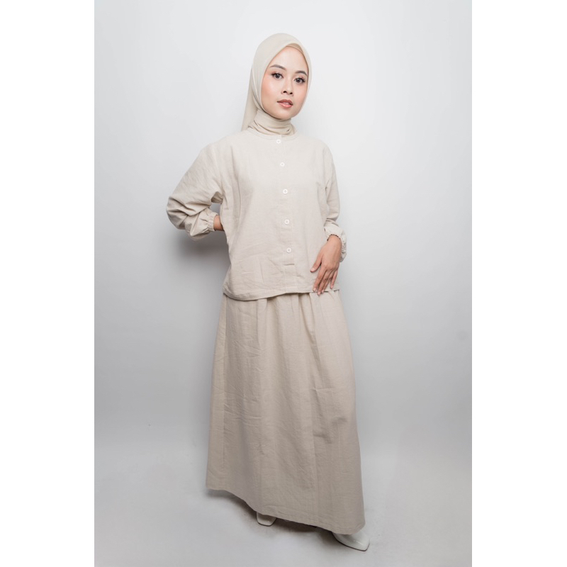Liyana Linen Series One Set Atasan dan Rok
