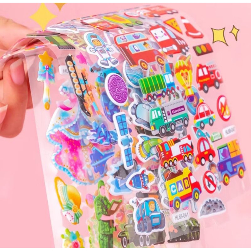 

J13 - STIKER KARAKTER KARTUN TIMBUL/STICKER MOTIF LUCU