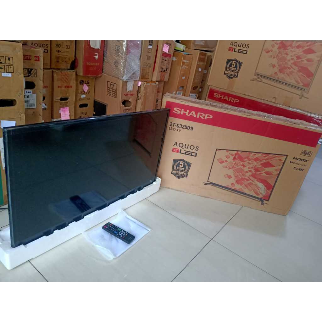 TV LED SHARP 32IN DIGITAL TV KONDISI MUWLUS 95% SEPERTI BARU 4619