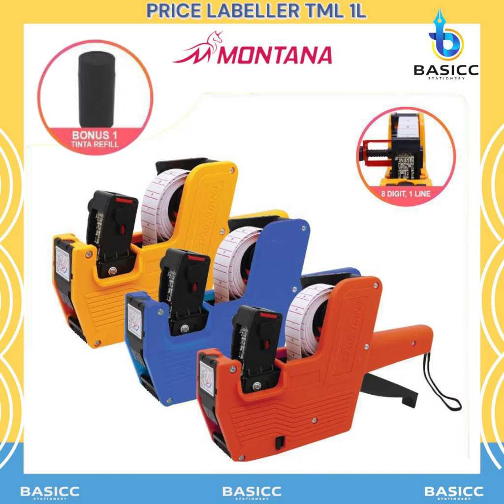 

Montana Price Labeller Mesin Alat Label Harga TML - 1L | @ 1Pcs
