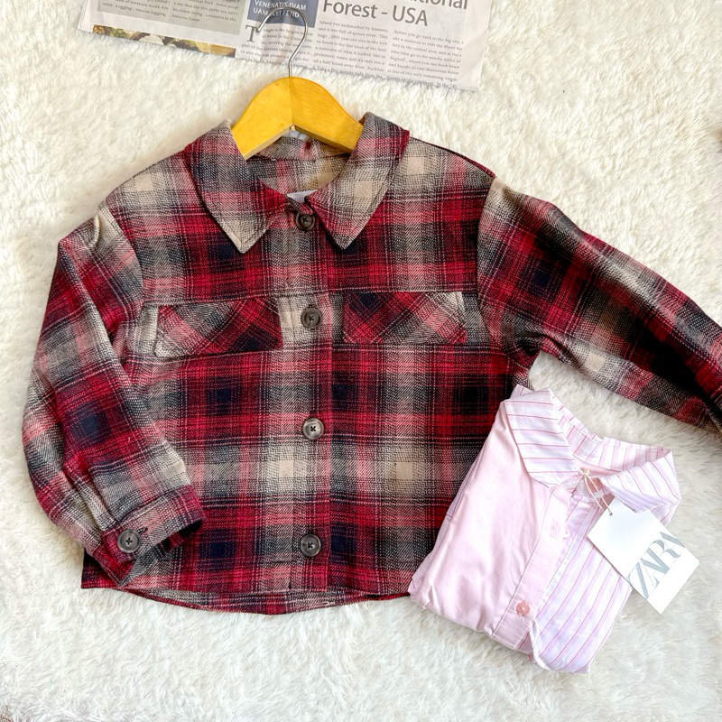 Aleeya Apparel - ZARA KIDS KEMEJA ATASAN BLOUSE ANAK PEREMPUAN Original