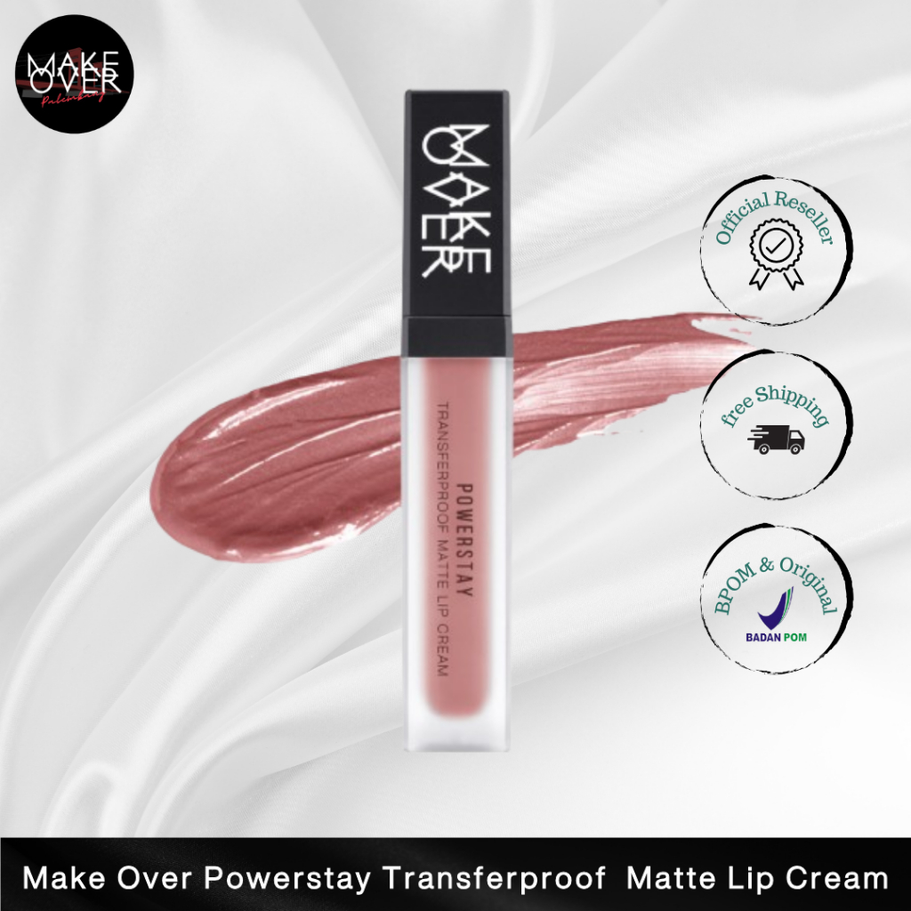 MAKE OVER Powerstay Transferproof Matte Lip Cream - Lipstik Lipcream Tahan Lama 14 jam Lip Cream Tid