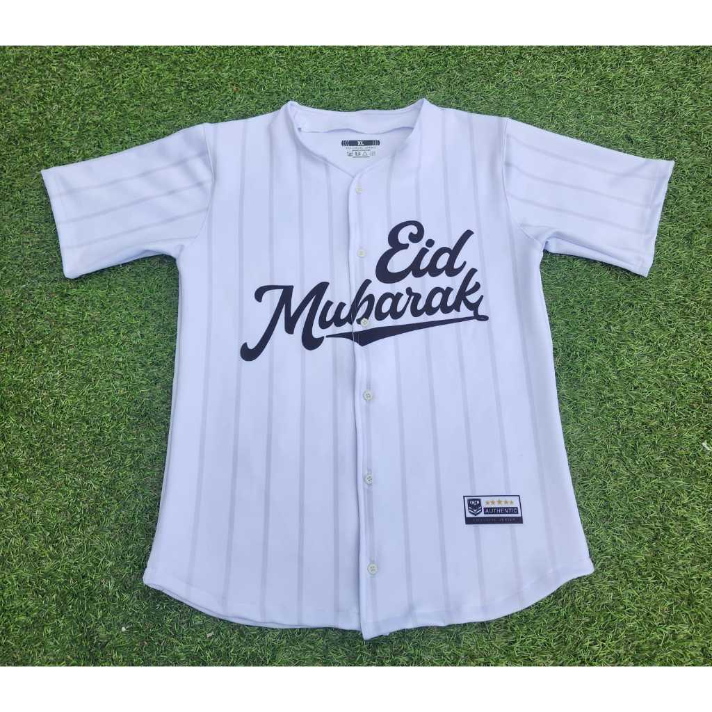 EMCN Baseball Eid Mubarak Anak 2-13 th dan Dewasa Casual / Boys / Girls / Jersey / Couple / Family