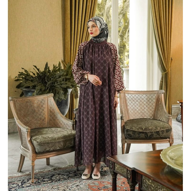 VZ RAYA COLLECTION 2025 MONOGRAM LINEAGE DRESS BY VIVI ZUBEDI
