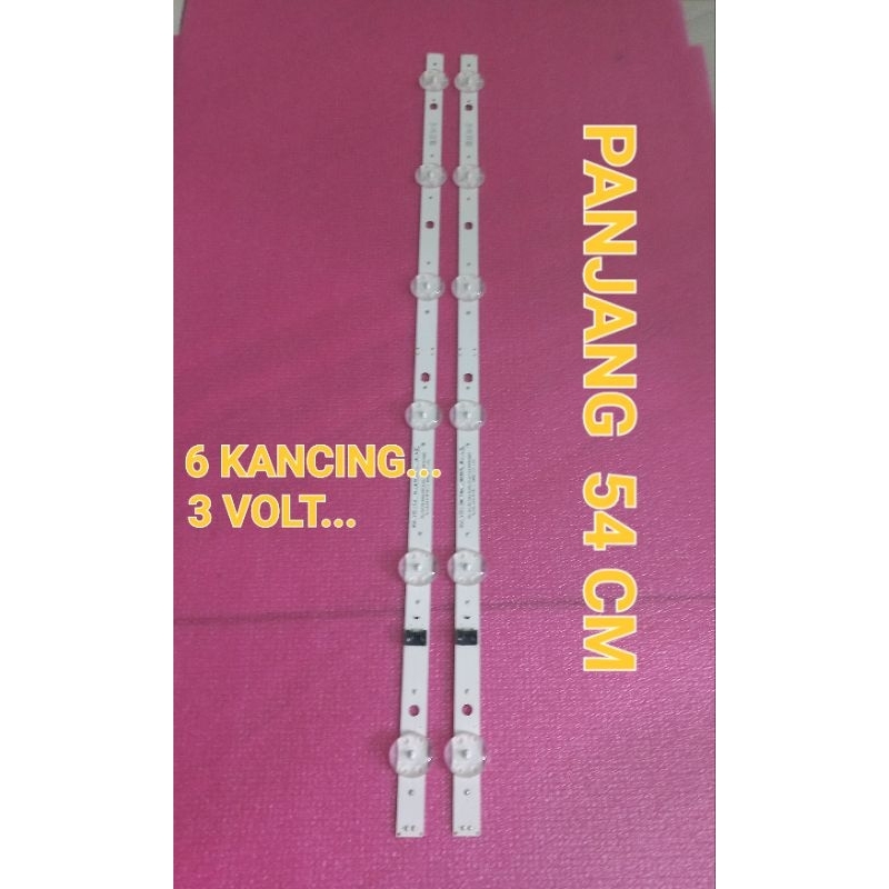 backlite lampu led / bl universal / bl kodok mata kecil /  backlite 6 kancing 3 volt  panjang 54CM