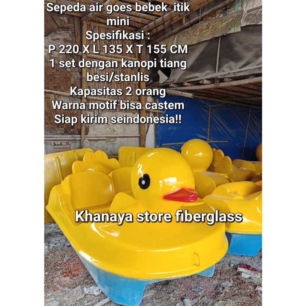 Perahu bebekkan fiberglass/Mainan sepeda air bebekkan/Sepeda air bebekkan fiberglass baru