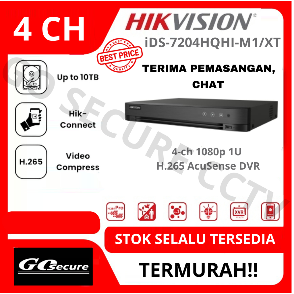 DVR 4CH HIKVISION iDS-7204HQHI-M1/XT / DVR HIKVISION iDS-7204HQHI-M1/E DS-7204HQHI-K1/E