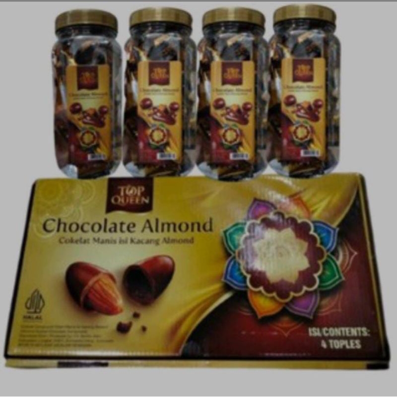 

D'king Coklat Almond 1 dus isi 4 toples