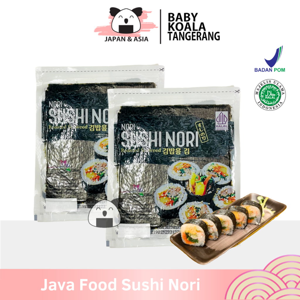 

JAVA SUPER FOOD Nori Sushi Gold 10 Lembar Halal | Seaweed Rumput Laut Sushi - BKT