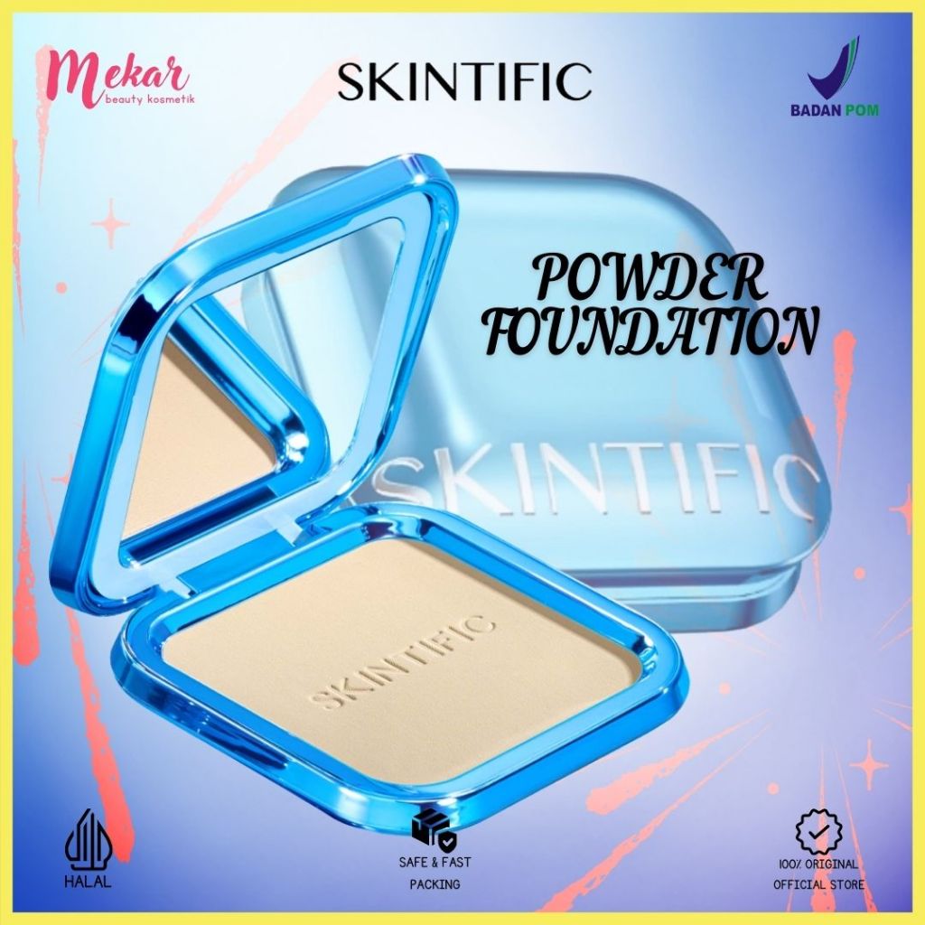 SKINTIFIC Ultra Cover Powder Foundation | Skintific Powder Foundation Blurring | Bedak Padat Skintif