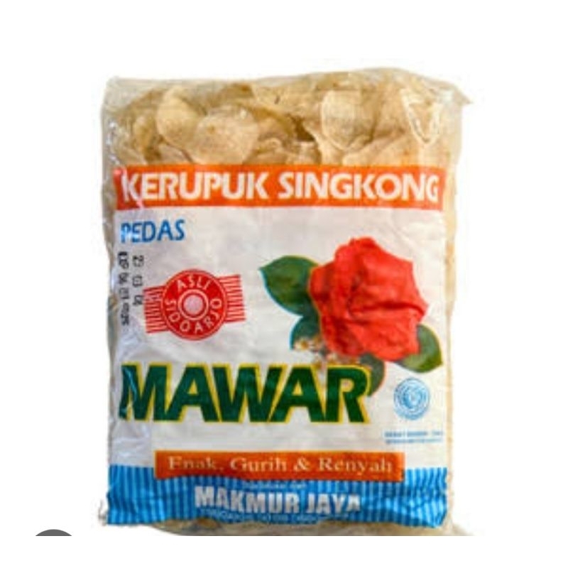 

termurah, kripik singkong cap mawar rasa pedas