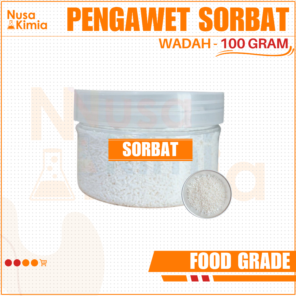 Kalium Sorbat 100 GRAM - Pengawet Makanan dan Minuman Food Grade HALAL - PotasiumSorbat