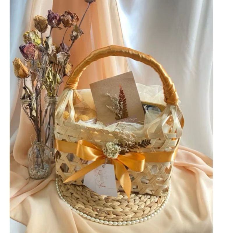 Tas Hampers / Tas Anyaman Bambu / Tas Parcel Lebaran / Tas Anyaman bambu mini