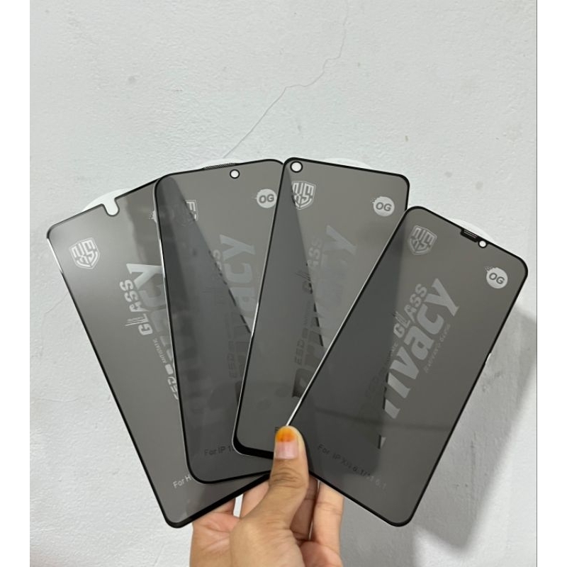 (TG ESD SPY OG)Tempered Glass ESD ANTI STATIC SPY PRIVACY OG Pelindung Layar OPPO