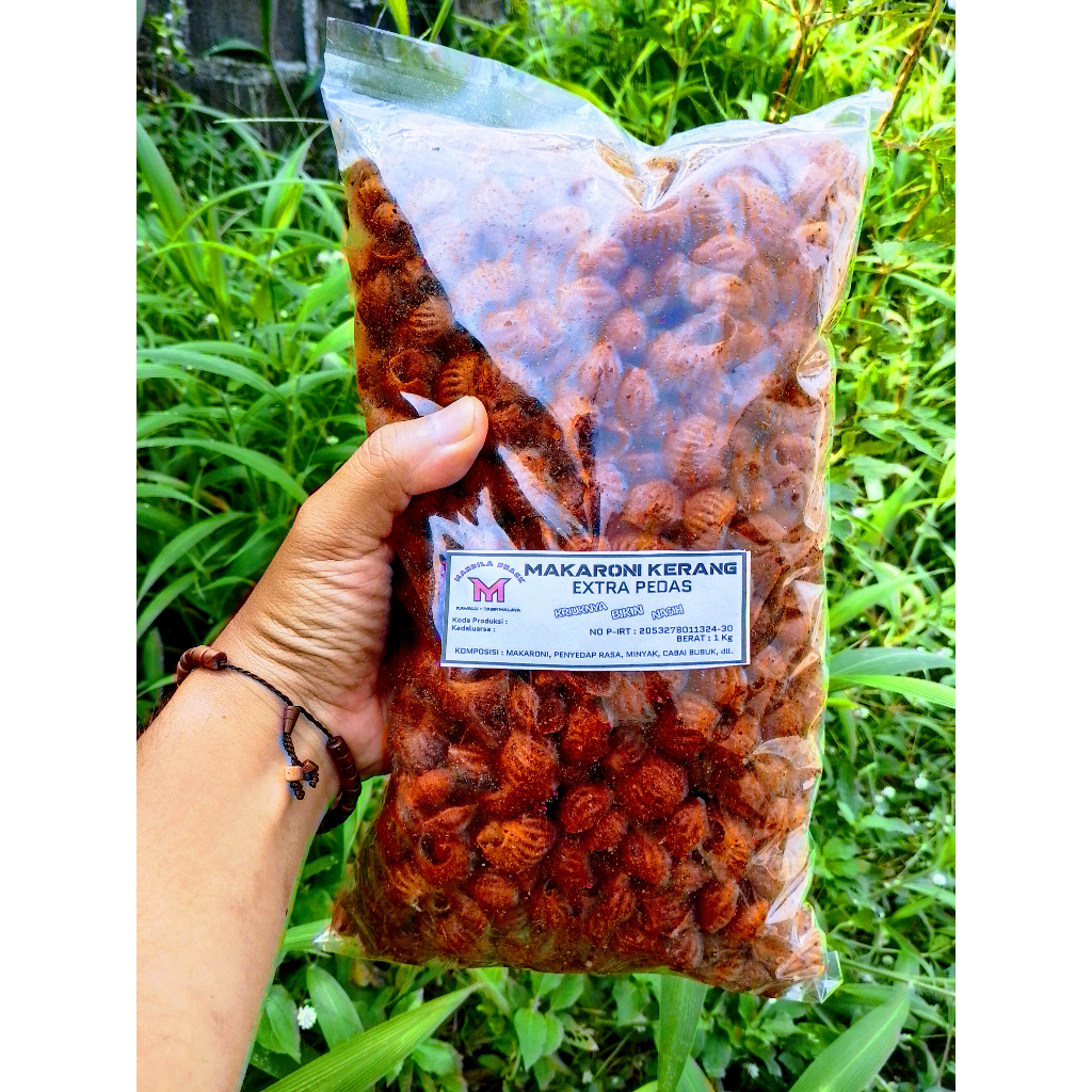 

Forcysn 1 Kg Makaroni Kerang Gurih Extra Daun Jeruk - Snack Makanan Ringan Pedas - Cemilan