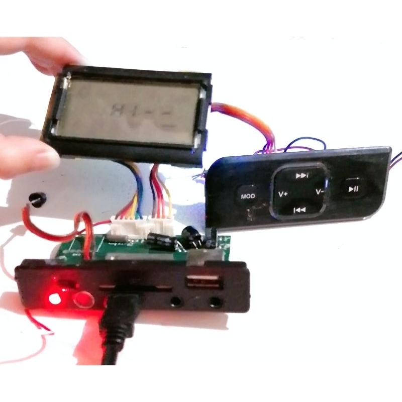 Modul Music Box copotan indikator Digital LED MP3 Dobel Aux memory card (non bloetooth)