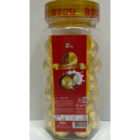 

TOBELO GOLDEN BALL COKLAT ISI BERAS 5 GR ISI 40 PCS - TOPLES