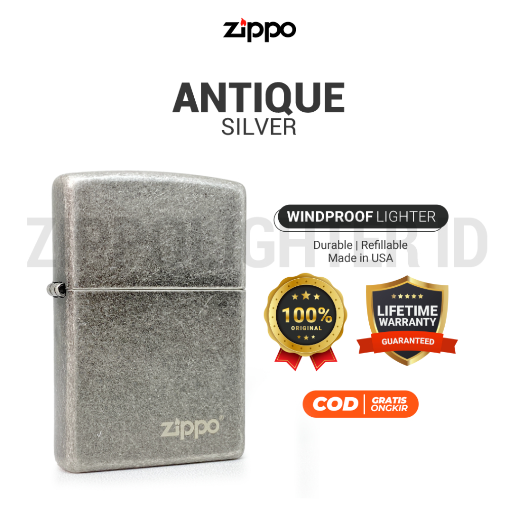 Korek Api Zippo Antique Silver