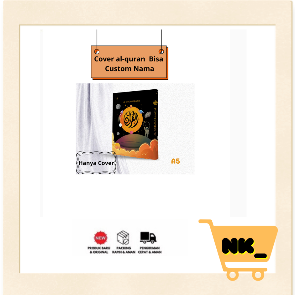 

NK - Cover Al-quran Desain Anak Hanya Cover saja Bisa Custom Pakai Nama tanpa al-quran ukuran A5 Bahan Satin ( Banyak Varian ) Motif Hitam
