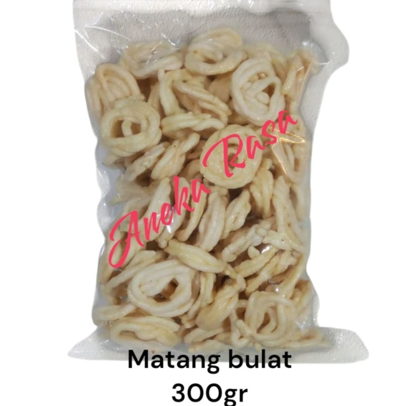 

Kerupuk Ikan Tengiri Bulat 300gr(matang)