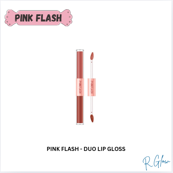 Rglow - PINKFLASH PF L13 Duo Lipgloss Stick 2 IN 1 Dual-ended Lipcream Ombre READY STOCK