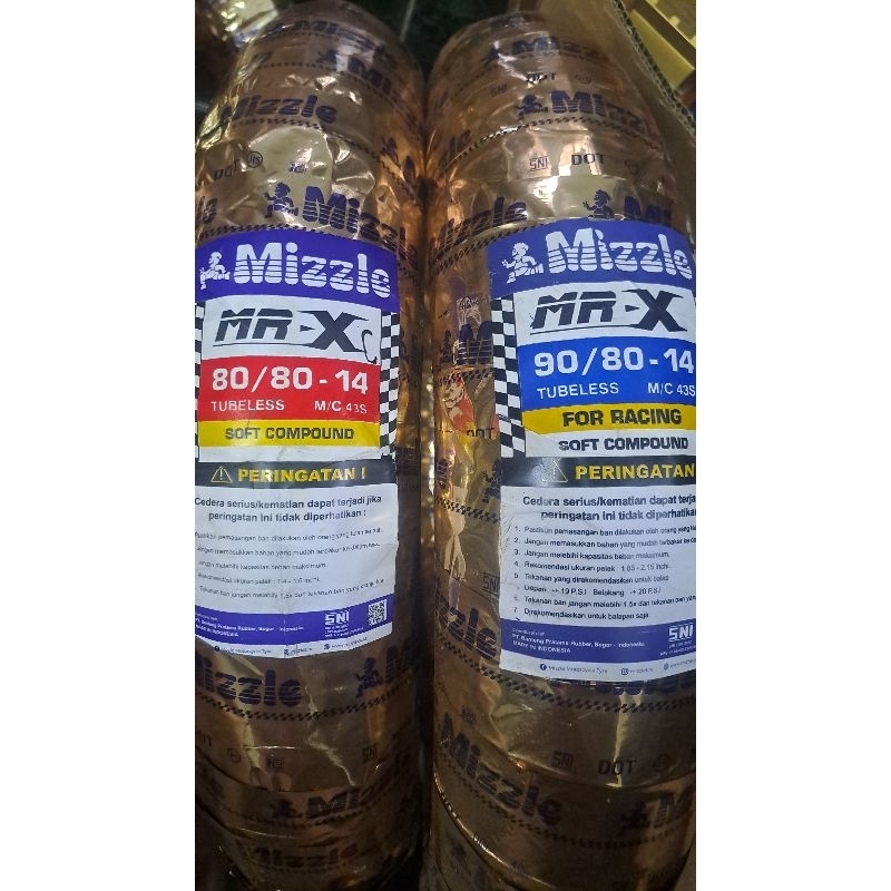 Ban Tubeless Mizzle Ring 14 MRX MR-X 80/80-14 90/80-14 Mizzle MR-X Soft Compound